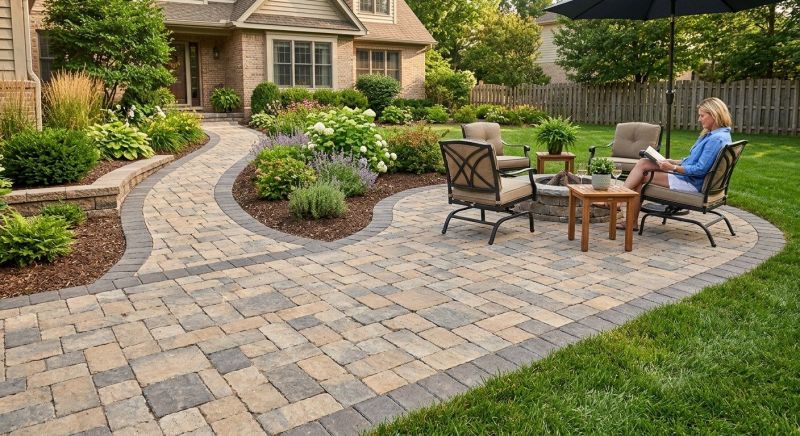 Sandstone Pavers Installation in Boston, MA